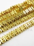 Hematit 8x6x3mm, nemagnetic, culoare aurie, gaură 1mm ~60 buc ~40cm 1 buc 352969
