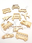 Figurină mixtă din lemn 16~43.5x37~44x2.5mm 1 pachet 10 buc 182142