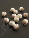 Bilă de porțelan 8mm vopsită gaură 2mm 5 buc 335049