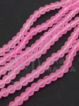 Mărgele de sticlă 6mm roz mat 80cm ~140 bucăți 1 bucată 343851