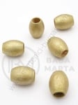 Cilindru din lemn auriu 16x12mm gaură 6mm 1 paket 40g ~55buc 321271