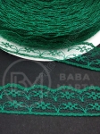 Panglică de dantelă verde 22mm, 10 metri, 451631