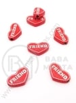Inimă roumă 19x11.5x4mm Brad argintiu FRIEND 1 pachet 40g ~63 buc 312164
