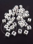 Mărgele 6x6x6mm numere mixte gaură 3mm 1 pachet 40g ~222 buc 312643