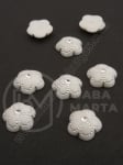 Flori pentru lipit 12x3mm brad alb argintiu 50 buc 151087