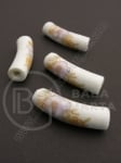 Mărgele de porțelan ~32~34x9mm gaură pictătă 4mm 1 buc 335066