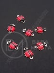 Element metalic de conectare buburuza 16x10.5mm red 5 bucati 304040
