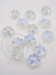 Cristal Clover 10x10x5mm imitație Swarovski transparent AB 1 pachet 10 bucăți 335575