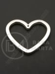 Pandantiv SSV inimă 41x36x4mm color argintie gaură 1mm 1 pachet 10 buc 318537