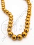 Mărgele de sticlă 8mm aurii ~42 bucăți 1 bucată 343138