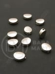 Mărgele plastic SSV 10x8x4mm culoare argintie 1 pachet 100 buc 318533