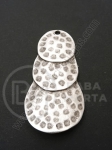 Pandantiv metalic 55x28mm culoare argintie gaură 2mm 1 buc 307718