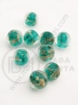 Mărgele de sticlă 12mm gaură lampwork 2mm 1 buc 335191