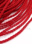 Împletitură din piele întoarsă naturală 6mm red 5 meters 421110