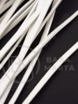 Panglică albă din piele artificială 4x2mm, face-verso, 5 meters 421160
