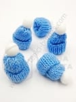 Căciulă tricotată 33~38x43~50mm albastră 1 pachet 5 buc 461469