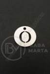 Pandantiv litera O oțel 13x1mm gaură 1.5mm 1buc 305581