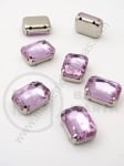 Sticlă cristal (cristal) 10x14mm violet în cutie metalică 1 pachet 2 buc 151518