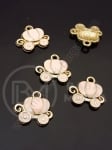 Pandantiv metalic cu model de cărucior 13x14mm, culoare aurie, 1 pachet, 5 buc. 307785