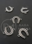 Conector potcoavă 17.5x13mm culoare argintie 1 pachet 20 buc 306367