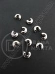 Dop cu lacăt 3x2mm culoare argintie gaură 1.3mm 50 buc 301236