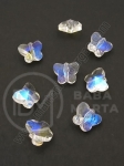 Fluture cristal 10x9x6mm imitație efect Swarovski AB transparent 1 pachet 10 bucăți 335414