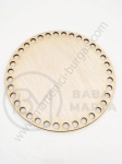 Bază de lemn 200x3mm pentru tricotat și decorat, găuri 10mm, 1 bucată 182300