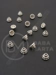 Margele SSV pălărie argintie 6x5mm, gaură 1mm, 1 pachet, 200 buc. 318660