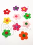 Flori din fetru 16mm mix 1 pachet 50 buc 181899
