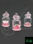 Pendul 25x14mm borcan sticla ILUMINARE 1 pachet 2 bucati 335786