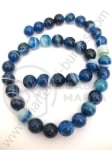 Bilă de agat blue dungat 10 mm ~38 bucăți 1 buc. 7015