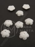 Flori pentru lipit 12x3mm brad alb argintiu 50 buc 151087