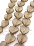 Inimă de sticlă 14mm ~24 bucăți gaură 1.5mm 1 bucată 343626