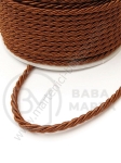 Sfoară de poliester rasucită 3mm maro oçetrit 1 meter 441310