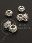 Mărgele 12x7mm cu cristale gaură 5mm 1 buc 309330