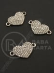 Element de conectare cristal metalic 23x13mm 1 pachet 5 buc 309764