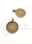 Pendantiv 35x27mm base bronz antic pentru installation 25mm 1 pachet 3 buc 306814