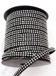 Pietre întoarse naturale late 5x2mm negre cu pietricele 1 metru 421138