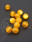 Mărgele ochi de pisică 10mm aurii 1 pachet 50 buc 312120