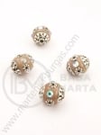 Mărgele Indonezia ~11x~13mm lucrate manual gaură 2mm 1 buc 309781