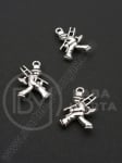 Pandantiv Coș de fum 20x15mm culoare argintie 1 pachet 10 buc 306091