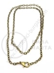 Lanț (colier) 4x3x1mm culoare bronz antic lungime 45cm 1 buc 302170