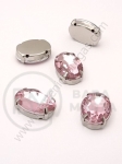 Pietriș acrilic 13x18mm roz în coș metalic 1 pachet 4 buc 151498