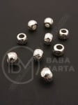 Margele SSV 10x7mm culoare argintie gaură 5mm 1 pachet 60 buc 318640