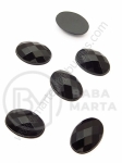 Pietricele acrilice 14x10x5mm negre pentru lipit 1 pachet 30 buc 151593