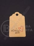Etichete carton 50x30x0.4mm gaură 5mm 1 pachet 20 buc 111231