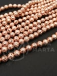 Colier piatră vulcanică - LAVA 12~13mm culoare auriu roz ~32 bucăți 1 buc 352474