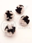 Pompom textil ~25mm bicolor 1 pachet 10 buc 461380