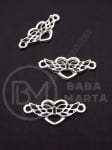 Inimă metalică cu element 25x12mm, color alb, 1 pachet, 10 buc. 306561