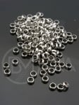 Mărgele 3x1mm OȚEL (304) color argintie gaură 2mm 1 pachet 20 buc 305775